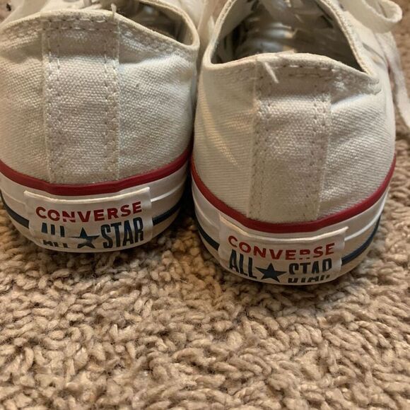 White Low Top All Star Converse Classic Sneakers 7 - Picture 4 of 7